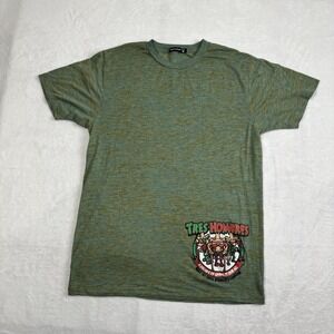 Y2K Alternative Tres Hombres Green Short Sleeve Graphic Shirt Men's Large
